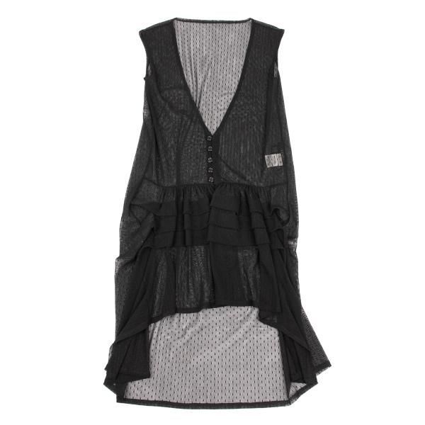 LIMI feu リミフゥ ロング ベスト リミフゥLIMI feu ドットドビーチュールロングベスト 黒S - メルカリ