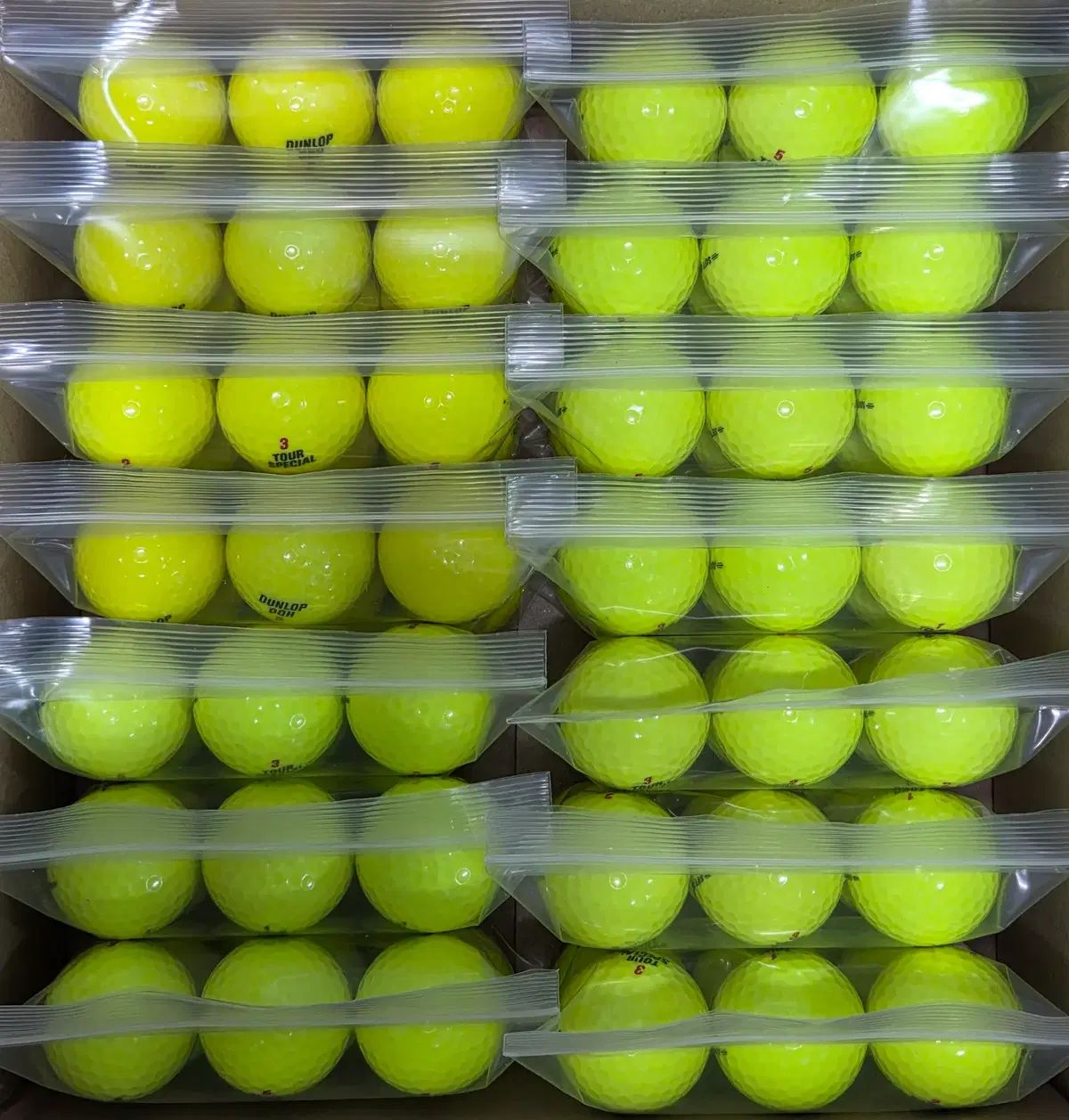 DUNLOP ツアースペシャル A級 光沢 COLOR ロストボール 120球