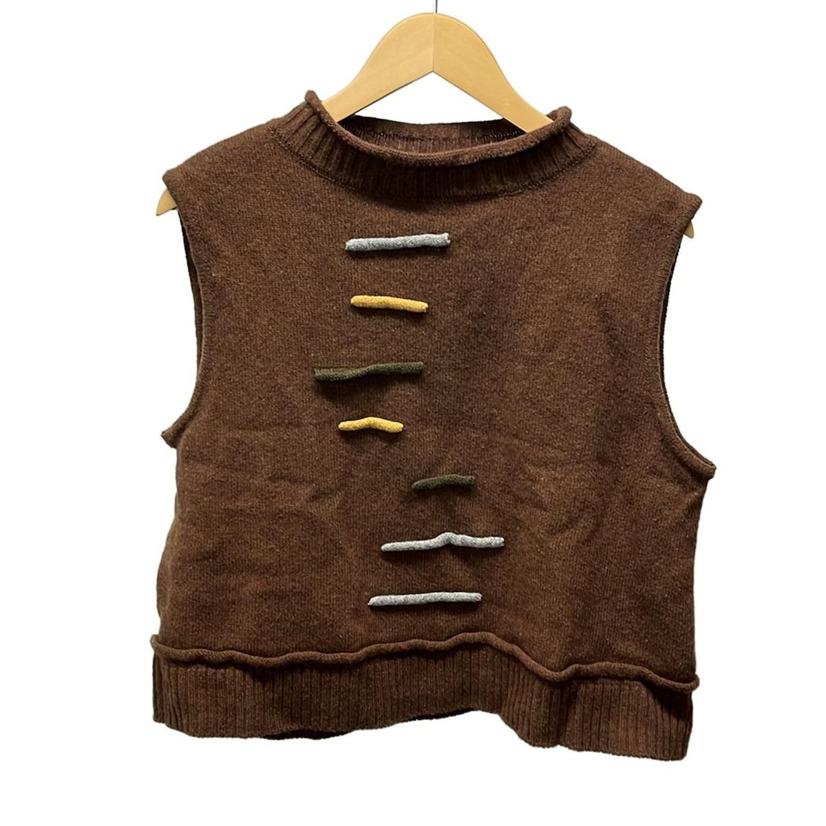 ジウ/センソユニコ 慈雨 サイズ40 M - ダークブラウン×イエロー×ブルー