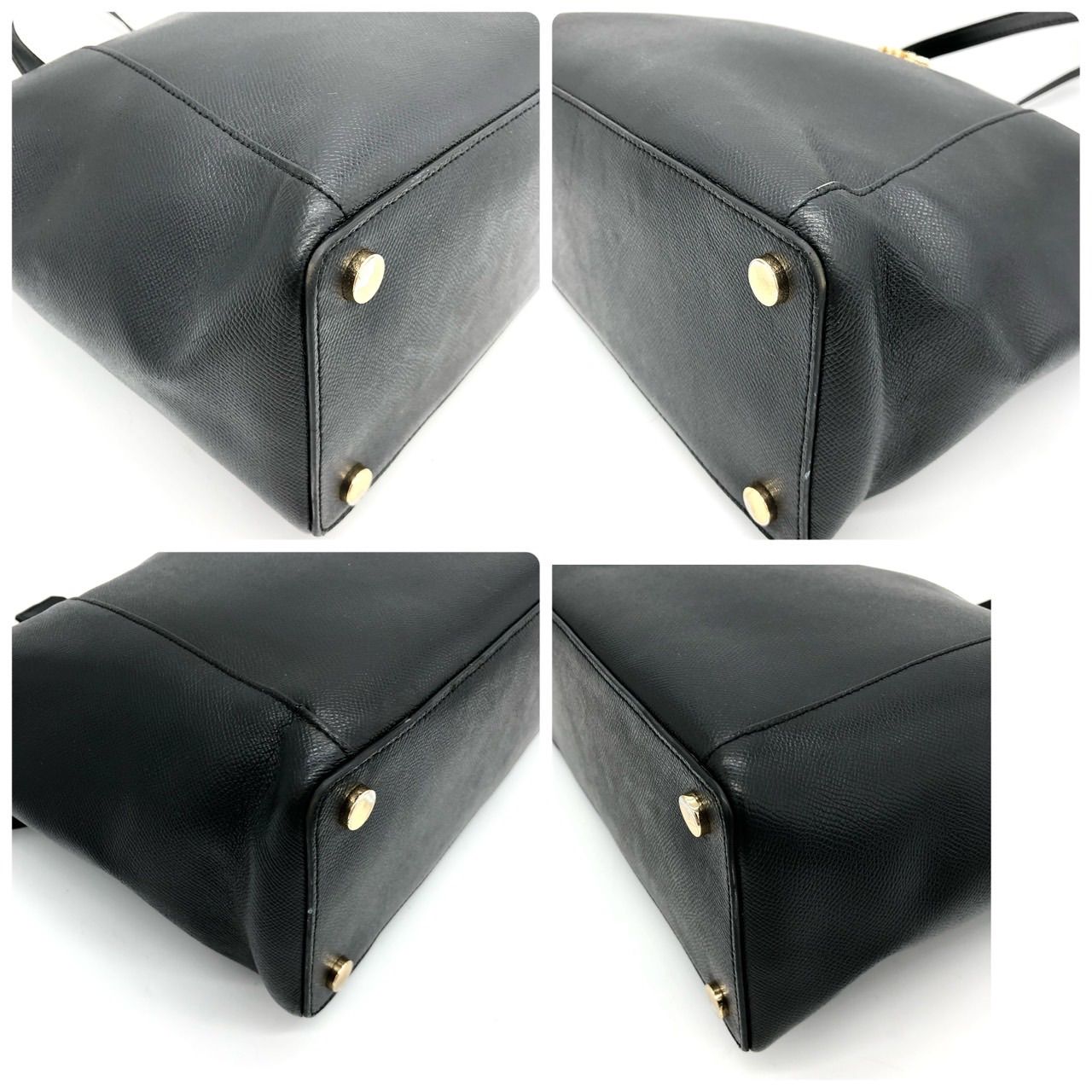 美品】マイケルコース トートバッグ MKロゴ 金具 黒 ブラック レザー 