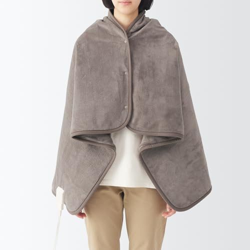 無印 羽織れる電気ブランケット ダークベージュ 幅130 奥行80 cm MJ