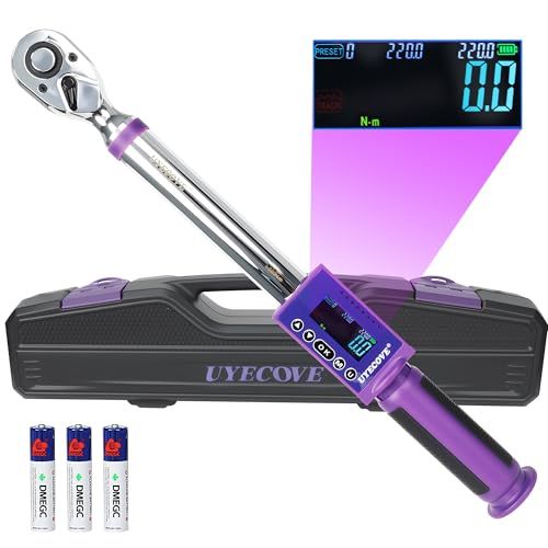 デジタルトルクレンチ 1 2インチ 12 7 mm 11 220 Nm 高精度 2 大型LCD トルク数値プレセット 早い反応速度 3モード ピーク トラック スルー 5単位切替 データ保存500組 自動OFF アラート 防錆 耐久設計 校正証明書付き