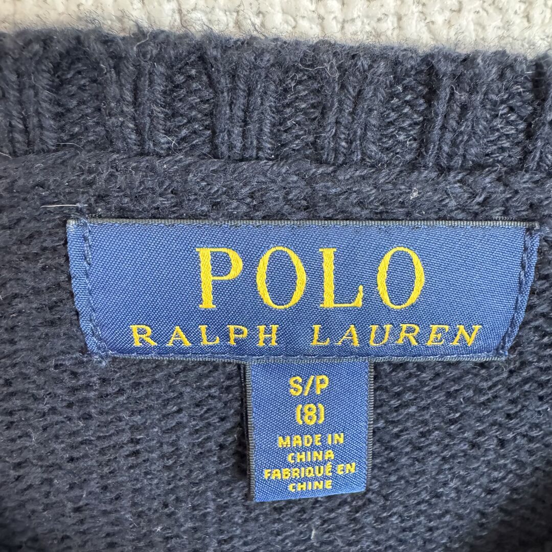 POLO RALPH LAUREN ポロラルフローレン ニット セーター ポロベア ネイビー Sサイズ 子供服 古着 アメカジ ストリート POLO RALPH LAUREN ポロラルフローレン ニット セーター ポロベア