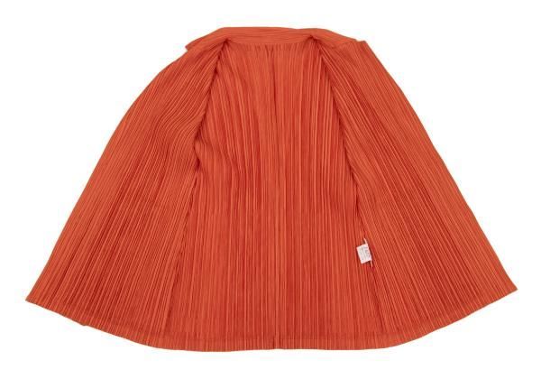 プリーツプリーズPLEATS PLEASE テーラーカラージャケット オレンジ4