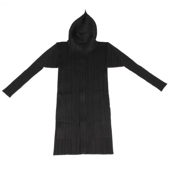 プリーツプリーズPLEATS PLEASE プリーツジップフーディーロング