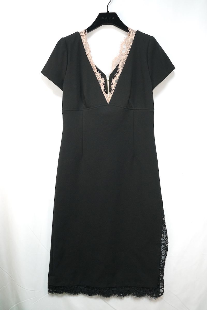 GUCCI グッチ レース ミディ ドレス ブラック ビスコース ナイロン ポリウレタン Sサイズ 165 88 Y 688406 XJD 5 M