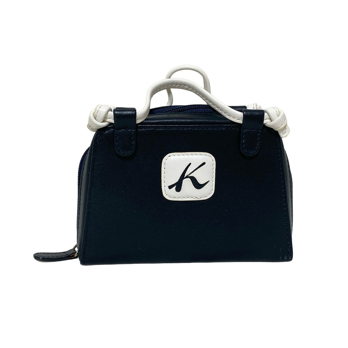 KITAMURA キタムラ 小物入れ 黒 白 入れ レザー