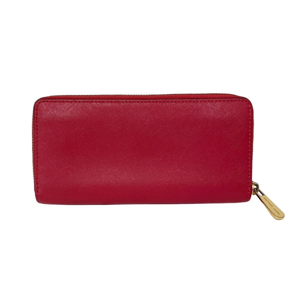 MICHAEL KORS マイケルコース 長財布 ピンク ラウンドファスナー レザー