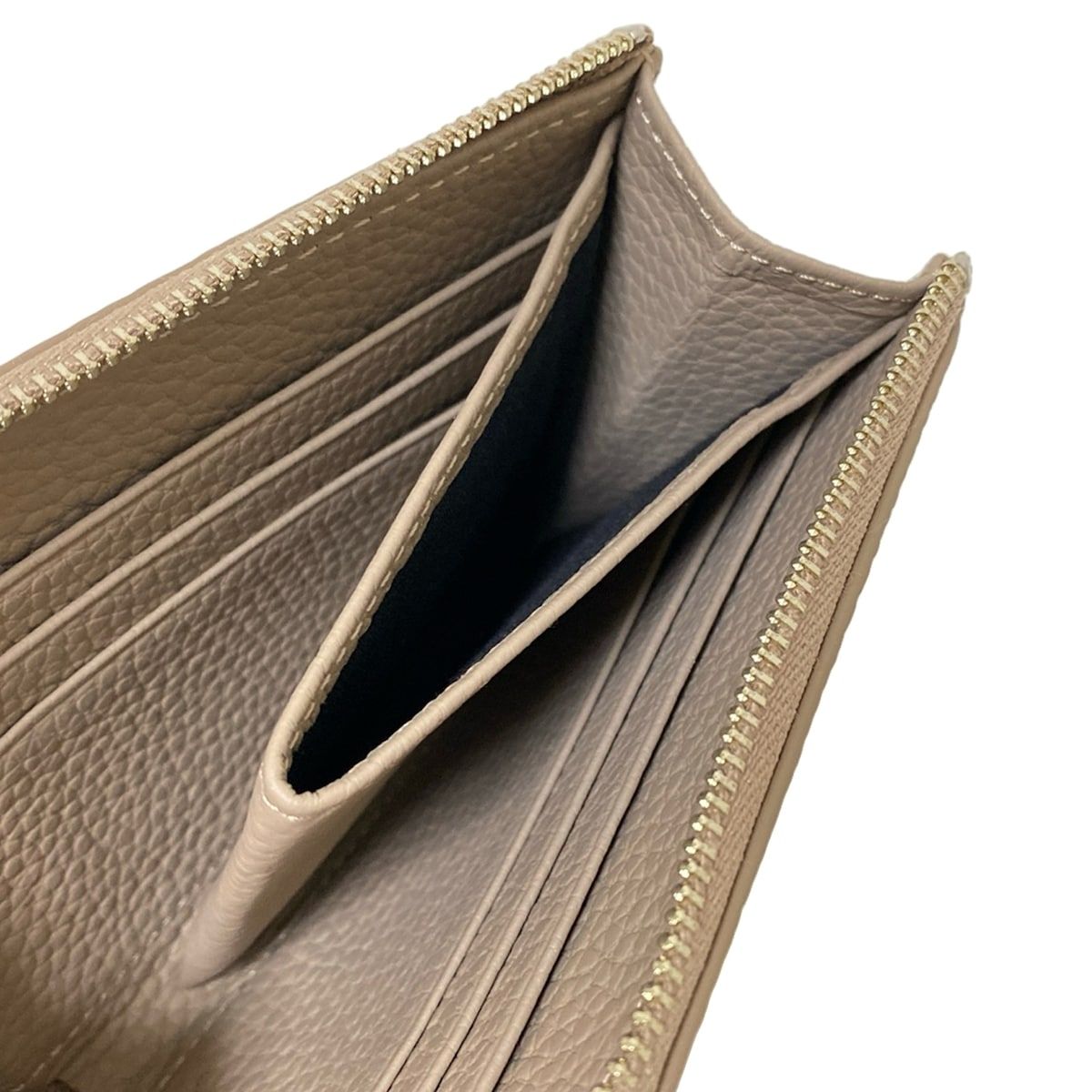  VASIC ヴァジック コインケース グレーベージュ L字ファスナー レザー その他 折り財布