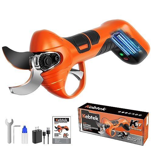 780 g 軽くて切れる Kebtek 電動剪定鋏 切断径22 mm コードレス 7.2 V 充電式剪定ばさみ コンパクト ブラシレスモーター搭載 4000 mAh内蔵式バッテリー 大容量 電動バサミ 電動はさみ 剪定 園芸|果樹用 品番YD-6622