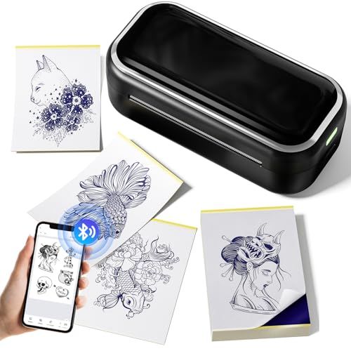 タトゥーマシン Memoqueen TP 31タトゥープリンタースマホ対応 tattoo printer タトゥー サーマルコピー機 刺青マシン小型 3インチ ポータブル Bluetooth接続 タトゥー転写機 2200 mAh大容量 タブレット|PCも対