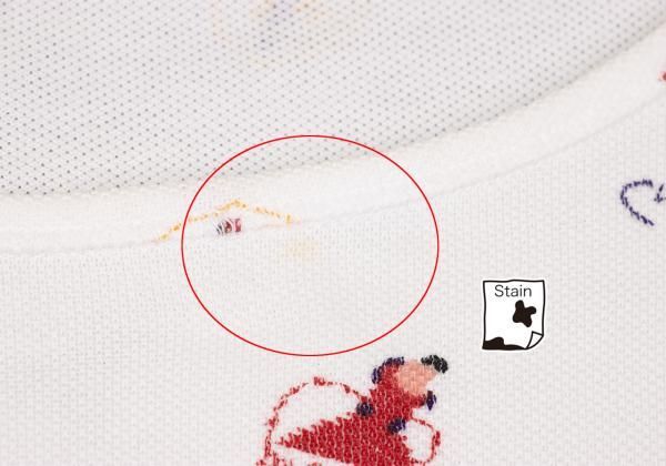 マドモアゼルノンノンMademoiselle NON NON コットン総柄鹿の子Tシャツ