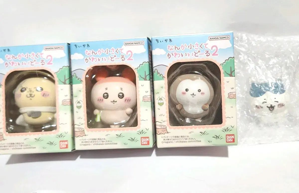 ちいかわ フロッキーマスコット 3種 + ならぶんです。（ならぶんです