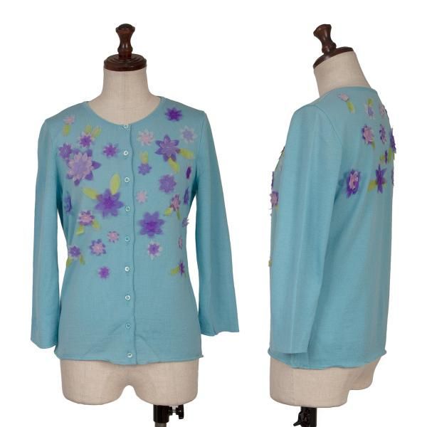 MOSCHINO CHEAPANDCHIC 花モチーフカーディガン モスキーノ チープ＆シックMOSCHINO CHEAPANDCHIC フローラルパッチ