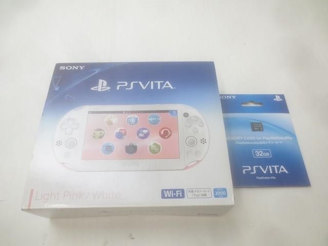 品 ゲーム PS Vita 本体 PCH 2000 ライトピンク ホワイト 動作品 き