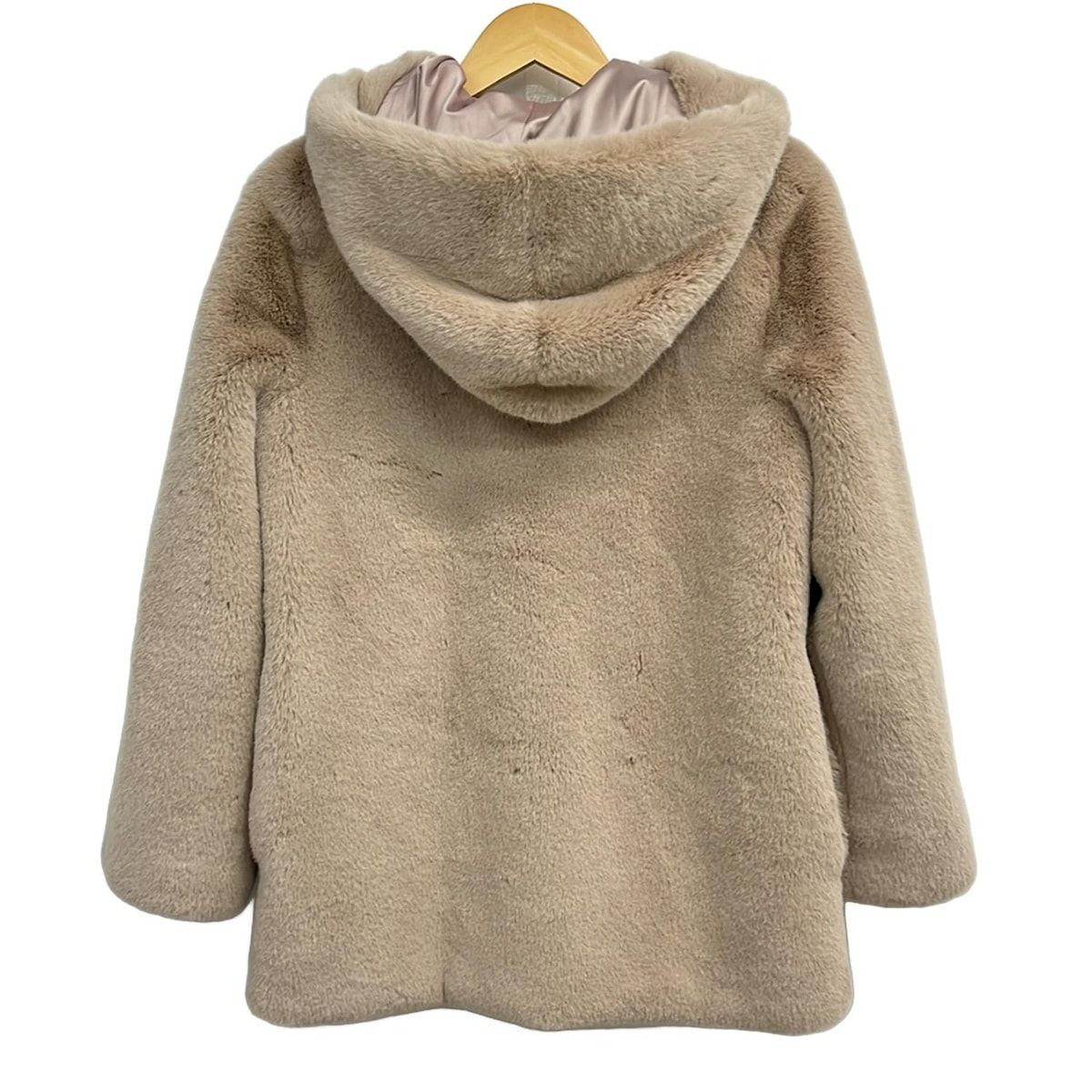 LemonpletファーコートMサイズ　ベージュ lemonplet(レモンプレット) コート サイズX-Small レディース美品