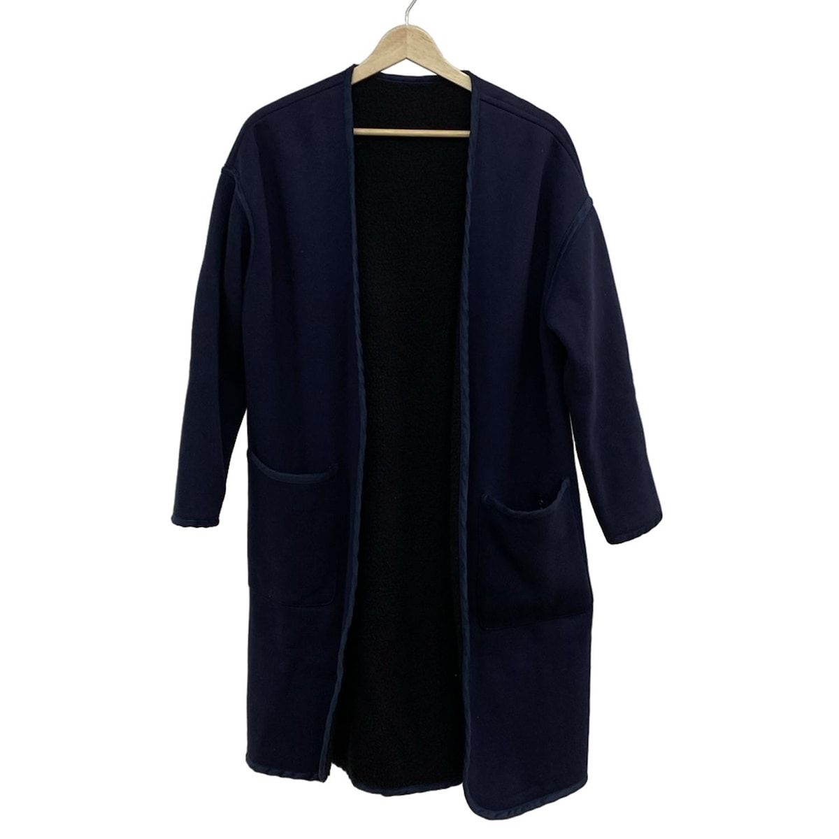 新品未使用⭐︎ MACPHEE 4.2万円　ピーコート　38サイズ　アウター　濃紺 MACPHEE(マカフィー) コート サイズS レディース美品 - ネイビー×黒