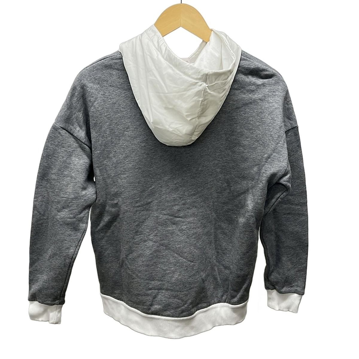 MONCLER モンクレール パーカー サイズ14 XL レディース MAGLIA グレー×白 長袖 プルオーバー