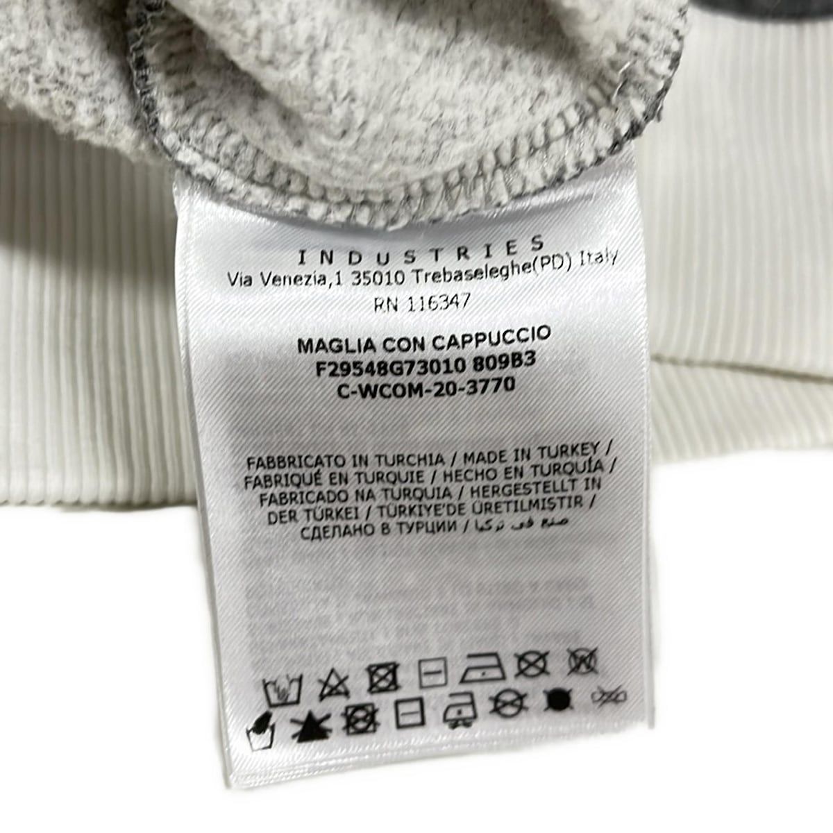  MONCLER モンクレール パーカー サイズ14 XL レディース MAGLIA グレー×白 長袖 プルオーバー パーカー トップス