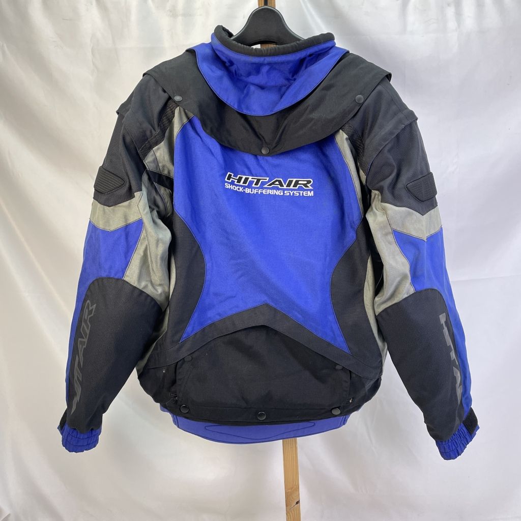 01 w-5885 〇 Hit-Air レーシングジャケット ブルー×ブラック Lサイズ メンズ アウター 品