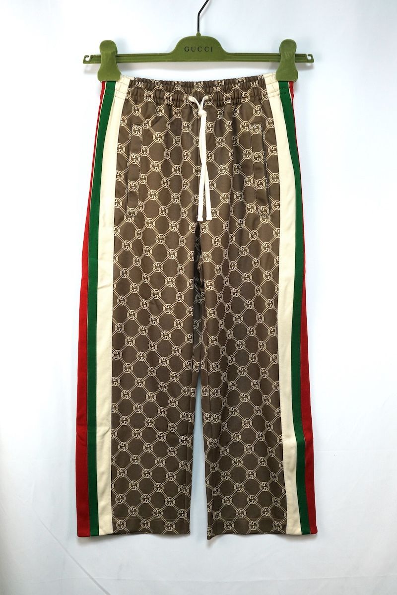 GUCCI グッチ GGジャガード インターロッキング Gスナップ ジョギング パンツ トラックパンツ ベージュ XXXSサイズ 150 56 Y