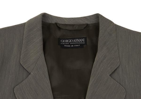 italy製 giorgio armani レーヨンシャツジャケット GIORGIO ARMANI(ジョルジオ・アルマーニ) 80sジップジャケット グレー