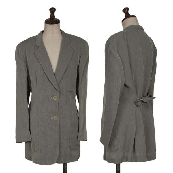 ジョルジオ アルマーニGIORGIO ARMANI レーヨン2Bジャケット グレー44