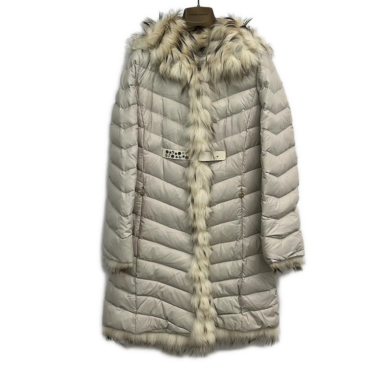 ヴィオランティ ダウンコート サイズ42 L レディース ベージュ アイボリー ダークブラウン