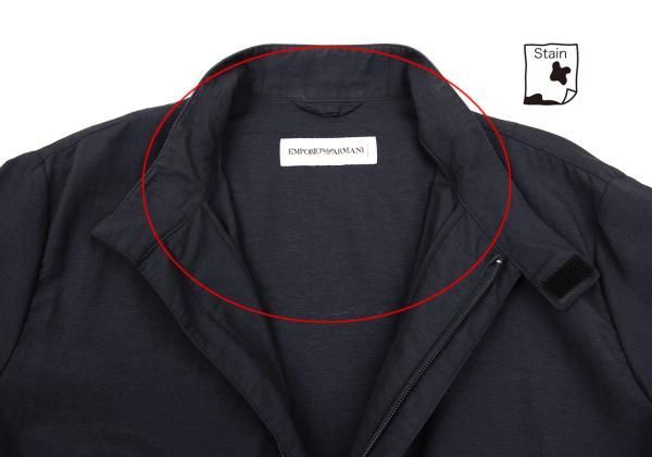 人気 エンポリオアルマーニEMPORIO ARMANI ナイロンスイングトップ 紺