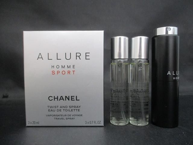 残9割 シャネル CHANEL 香水 メンズ アリュール オム スポーツ EDT トラベルスプレー リフィルセット 20 ml×3 オドゥ トワレット