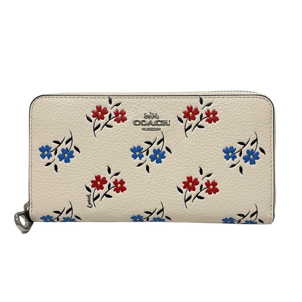 COACH コーチ 長財布 - CT 919 アイボリー×レッド×マルチ レザー