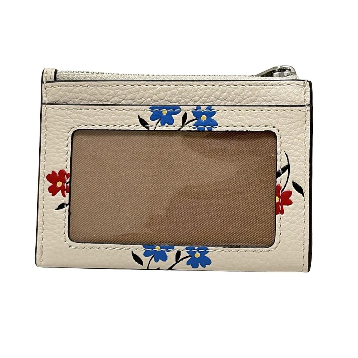 COACH コーチ コインケース CT 995 アイボリー レッド マルチ レザー