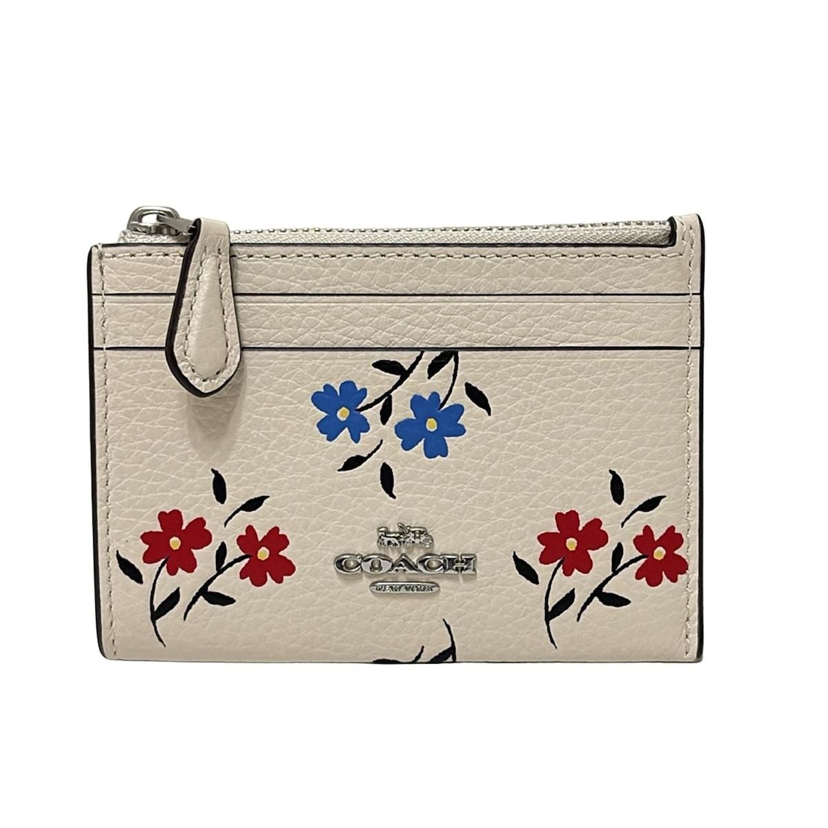 COACH コーチ コインケース CT 995 アイボリー レッド マルチ レザー