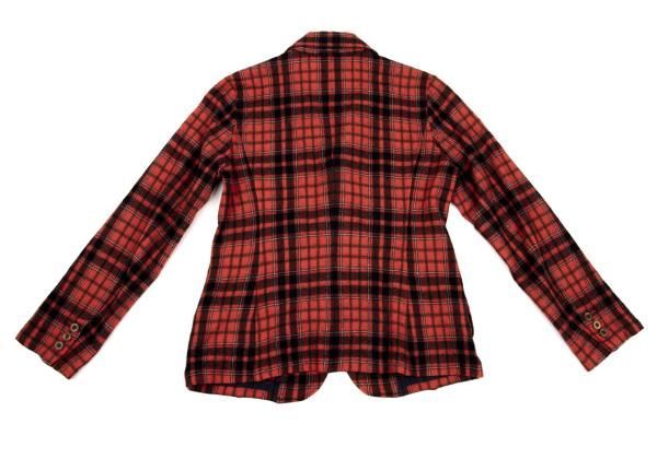 45rpm 45R ウールチェックネルシャツジャケット 朱色紺他3 - メルカリ