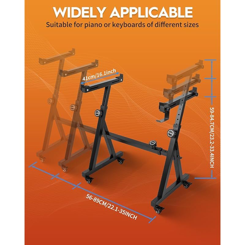 STRICH キーボードスタンド Z型 ステージ スタジオ ライブ適用 高さ調節 ピアノスタンド 54 61 73 76 88 電子ピアノ対応 SKT 02 S 0