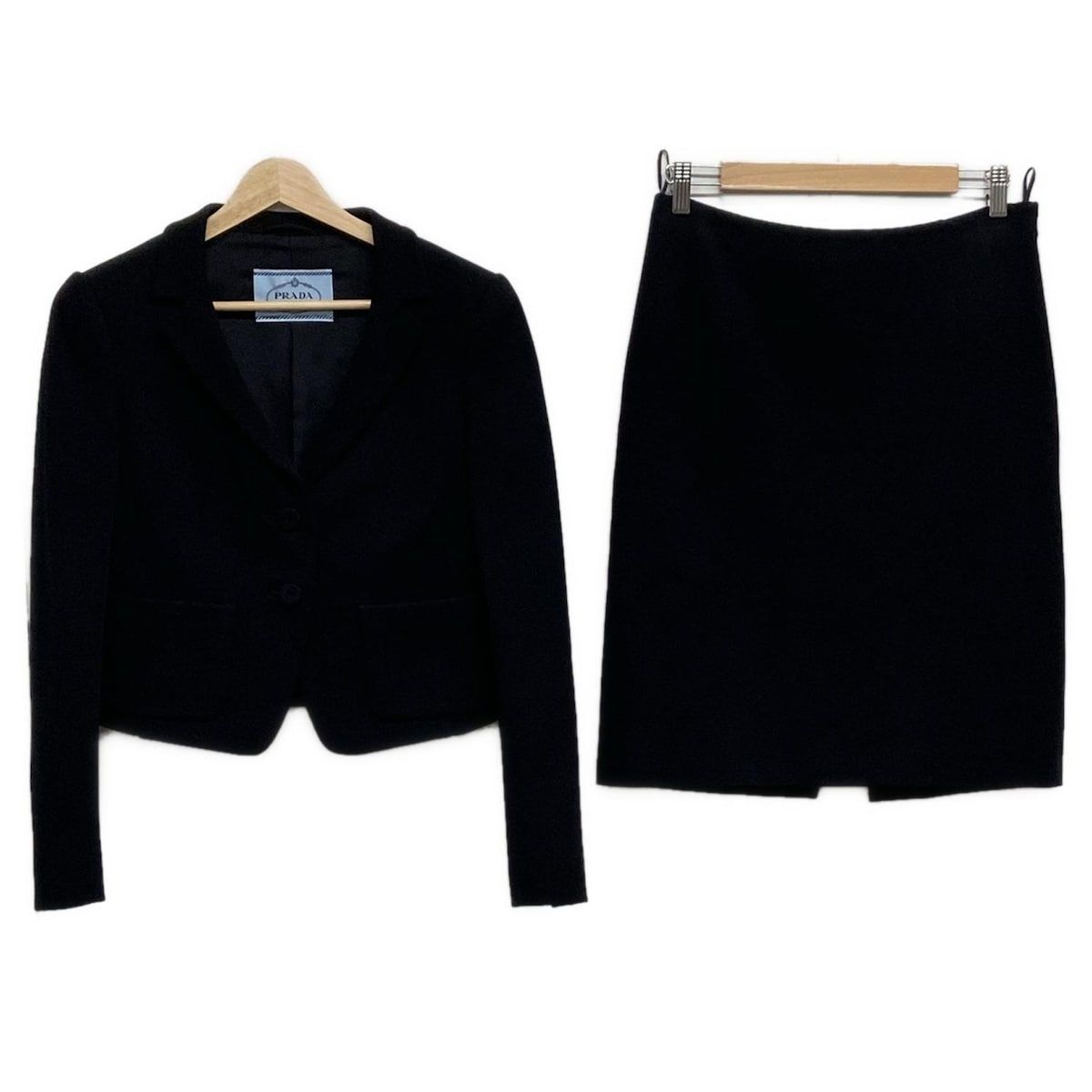 PRADA プラダ スカートスーツ サイズ40 M レディース 黒