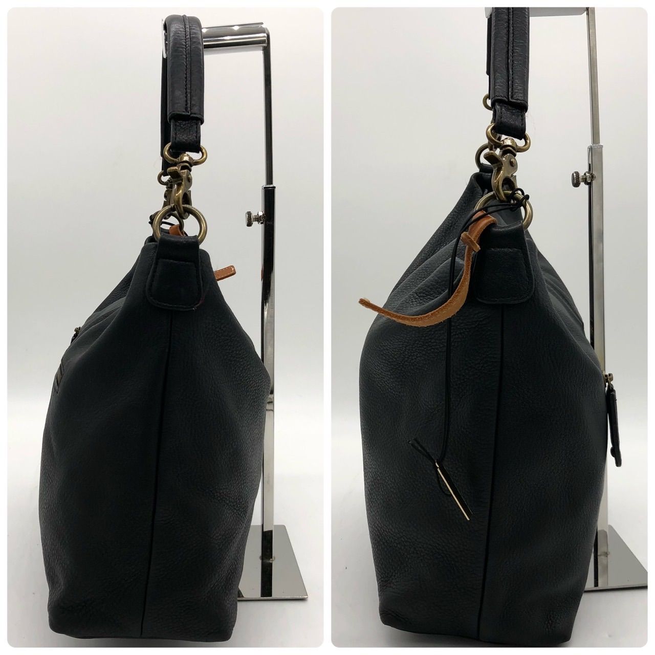 美品】Dakota ダコタ 黒 ブラック 本革 レザー 2way ハンドバッグ 