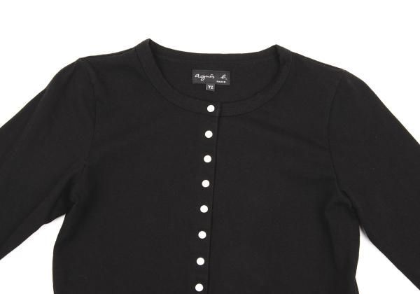 アニエスベーagnes b. スナップボタンカーディガン 黒T2 - メルカリ