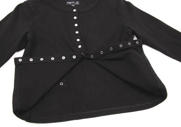 agnes b. スナップボタンカーディガン 黒 S agnes b. スナップボタンカーディガン 黒 S agnes b.(アニエスべー