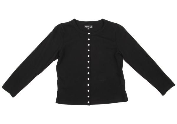 アニエスベーagnes b. スナップボタンカーディガン 黒T2 - メルカリ