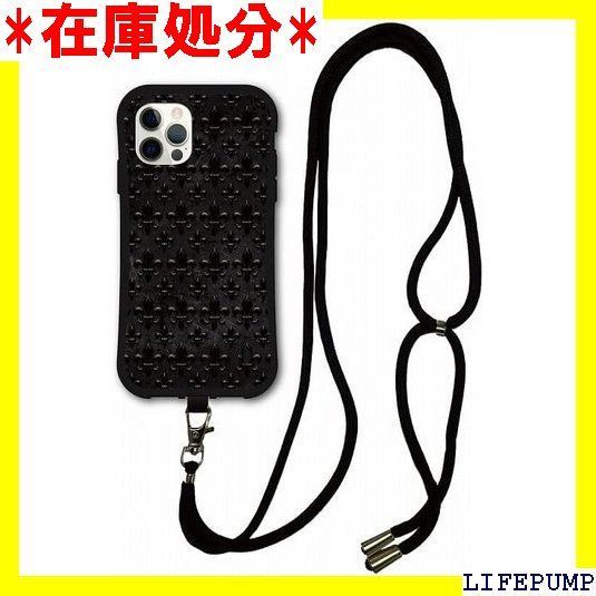 スマホショルダー付 iPhone 15 ケース スマホケース i-coronケース アイフォン15互換品カバー 耐衝撃 保護 TPUケース スマホカバー ユリ 百合の紋章 メンズ 1274