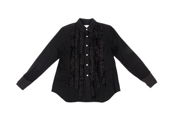 コムデギャルソン　robe de chambre フリルシャツ ローブドシャンブル コムデギャルソンrobe de chambre COMME des