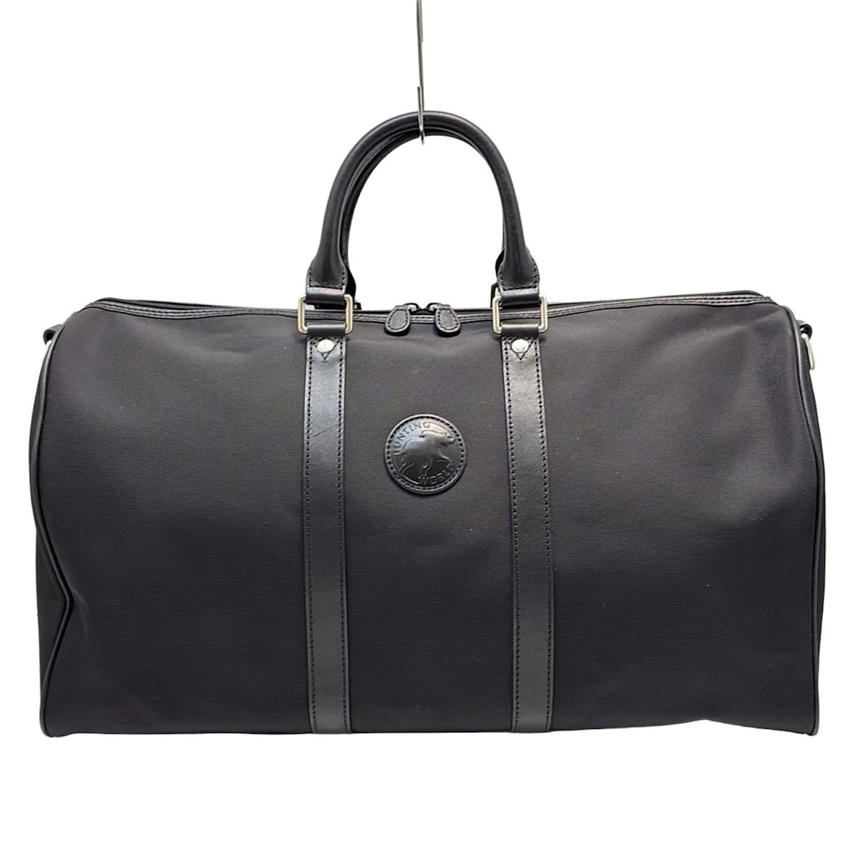 HUNTING WORLD ハンティングワールド ボストンバッグ - 黒 本体ロックなし|MERCEDES BENZコラボ レザー