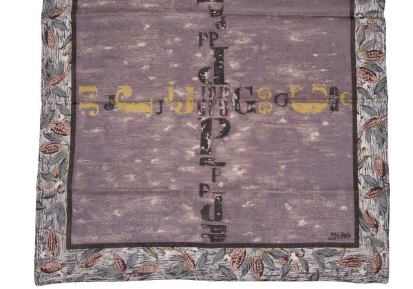 ジャンポールゴルチエJean Paul GAULTIER ロゴクロスプリントハンカチ