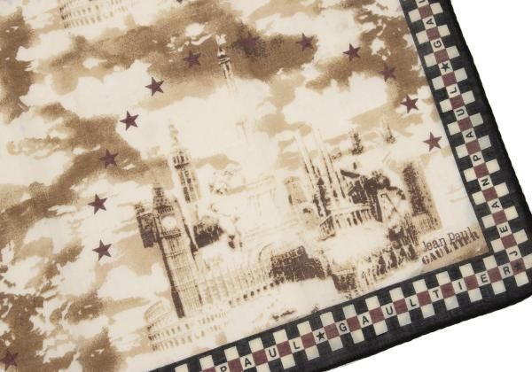 ジャンポールゴルチエJean Paul GAULTIER 風景プリントハンカチ