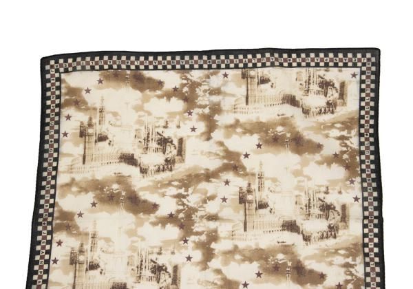 ジャンポールゴルチエJean Paul GAULTIER 風景プリントハンカチ