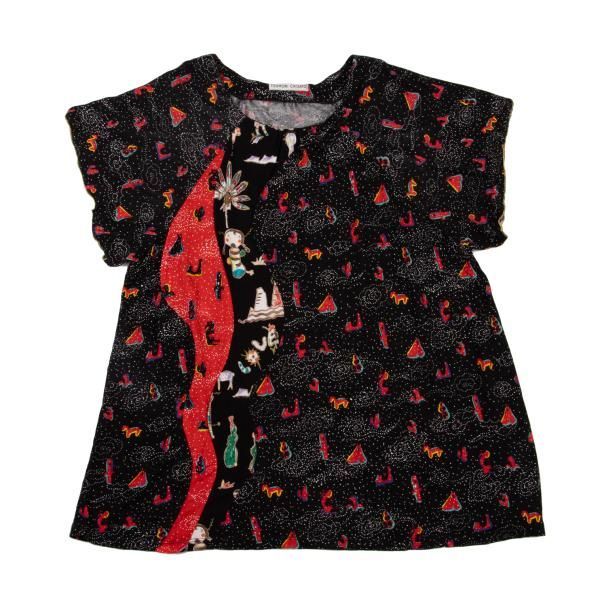 ツモリチサトTSUMORI CHISATO フロント切替デザイングラフィック総柄