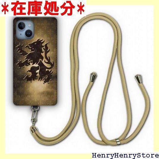 Xperia 5 SO-01 M | SOV 41 ケース スマホショルダー 肩掛け 首かけ 斜め掛け エクスペリア SO 01 スマホケース ショルダーストラップ ショルダーケース スマホストラップ カバー スマホカバー シ 章 ライオン 980