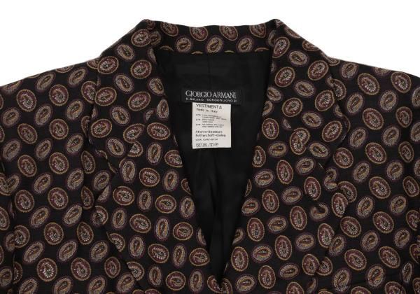 ジョルジオ アルマーニGIORGIO ARMANI シルク混ペイズリーダブル