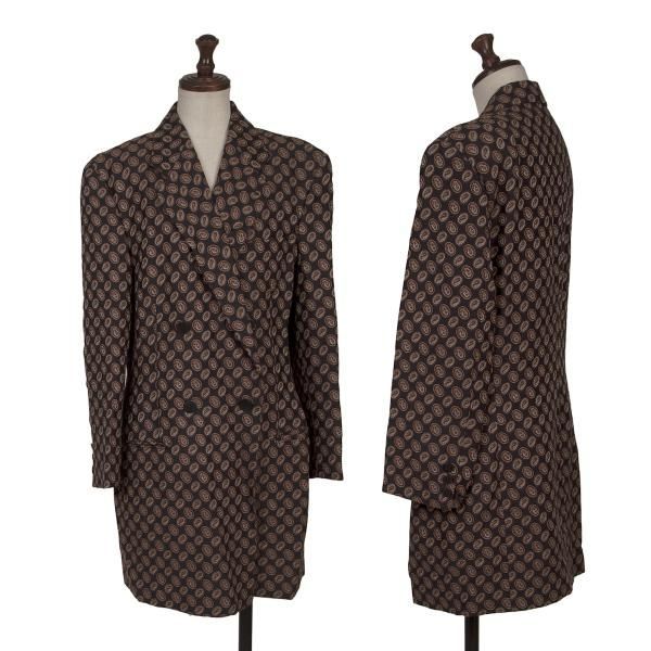 ジョルジオ アルマーニGIORGIO ARMANI シルク混ペイズリーダブル